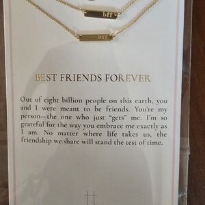 Gold 'BFF' Necklace Set